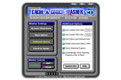 Cache & Cookie Washer - Protect your privacy.