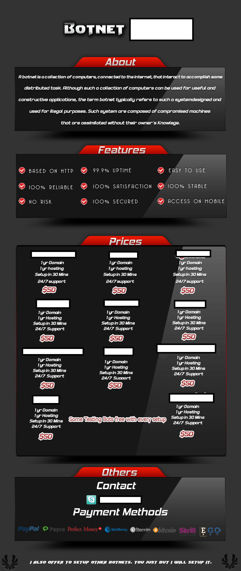 Botnet_Setup_Managed_Setup_Bulletproof_Hosting_Malware_Bot_Malicious_Software_Service