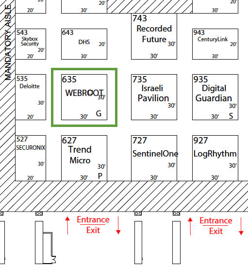 Webroot Booth Location on Map
