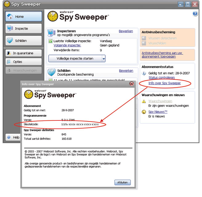 Verlengen Spy Sweeper